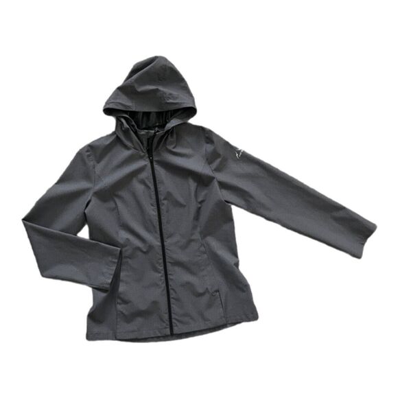 HFX Lightweight Softshell Running Outdoor Rain Jacket Dark Gray Size M - Picture 2 of 9